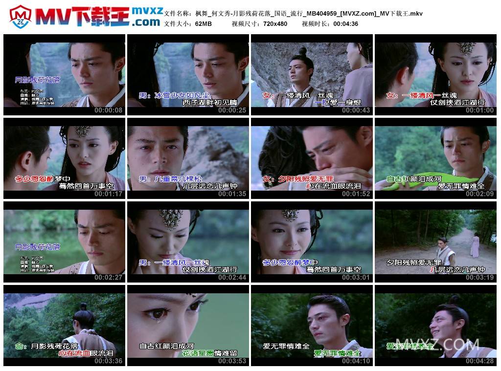 枫舞_何文秀-月影残荷花落_国语_流行_MB404959